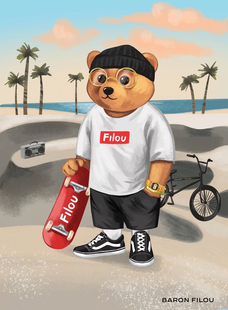 Poster Filou The Sk8ter Boy | Baron Filou | Official Home of Bear Fashion