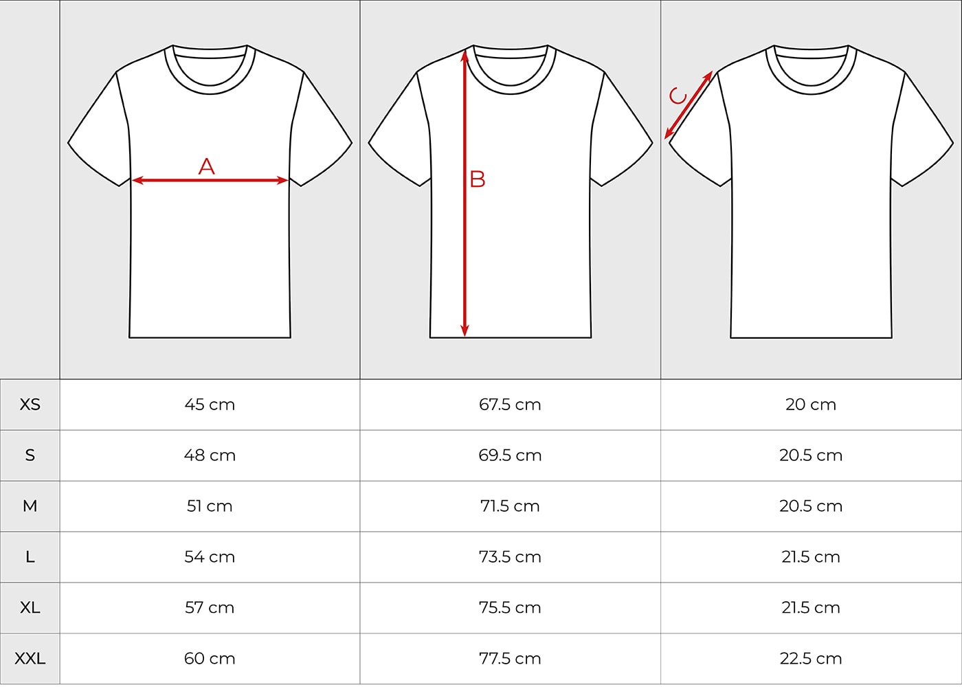 Baron Filou_T-Shirt_Size Chart