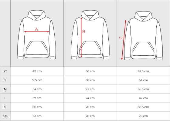 Baron Filou_Hoodie_Size Chart