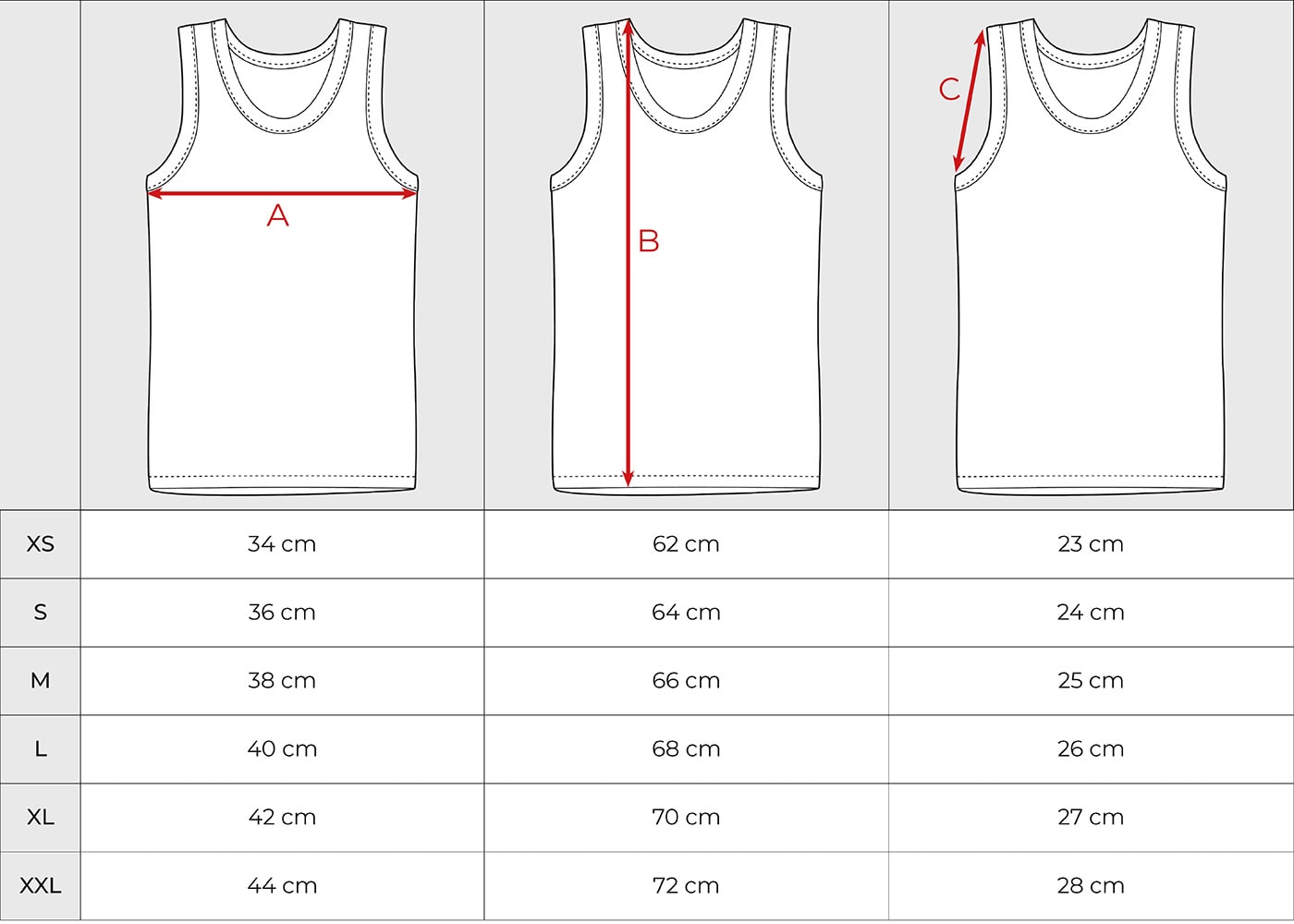 Baron Filou Tank Top Man_Size chart