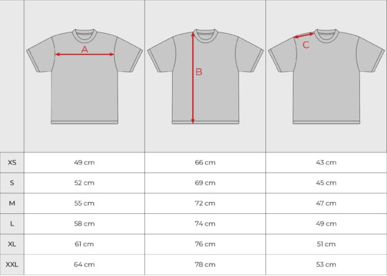 Baron Filou Slightly Oversized T-Shirt_Size chart