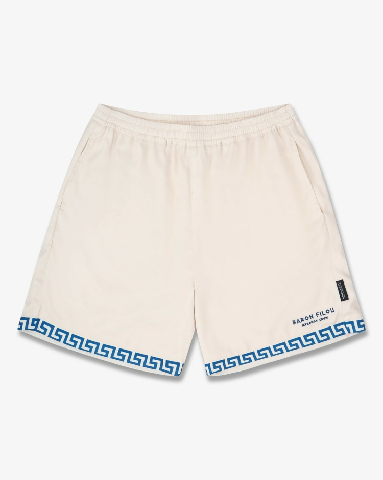 Pantaloncini con motivo a greca