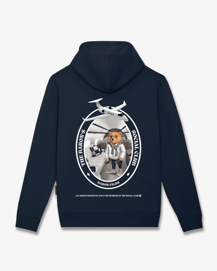 Felpa con cappuccio ovale con stampa posteriore Filou CLII.