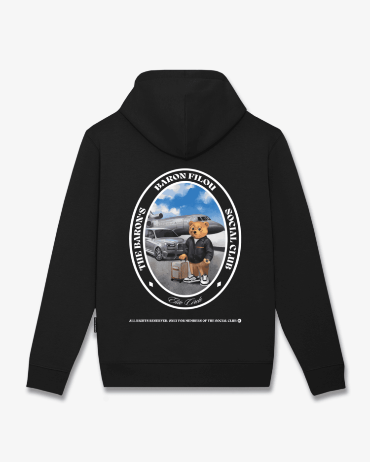 Felpa con cappuccio ovale con stampa posteriore Filou CLI.