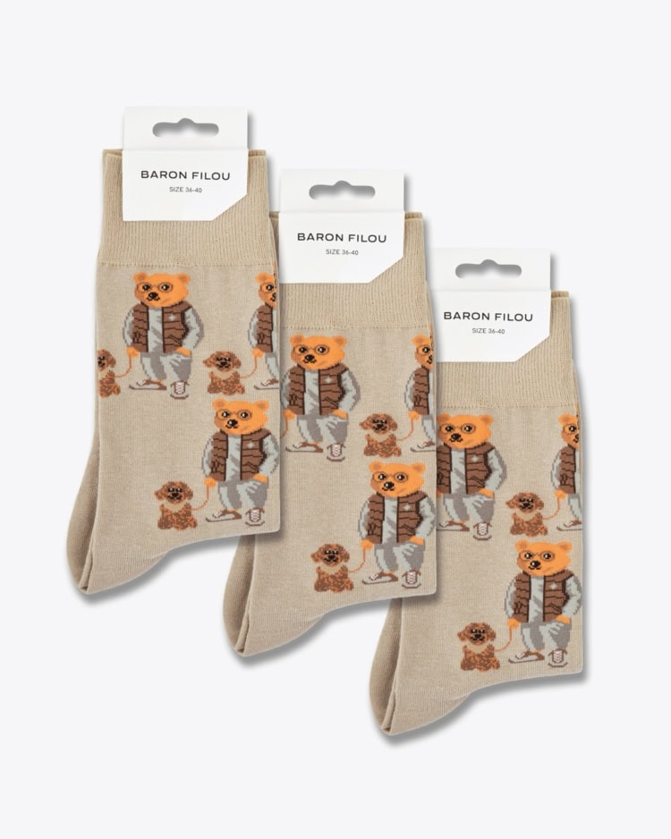 Lot de 3 chaussettes en tricot Filou CL.