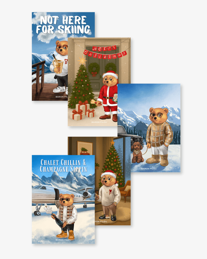 Paquete de 5 postales navideñas