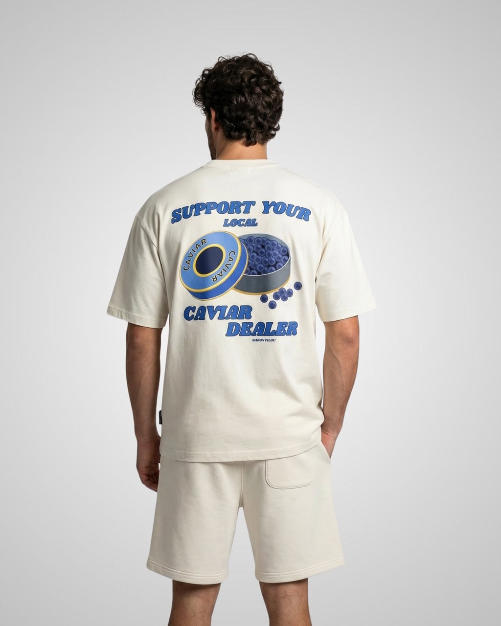 Camiseta oversize con backprint CAVIAR DEALER