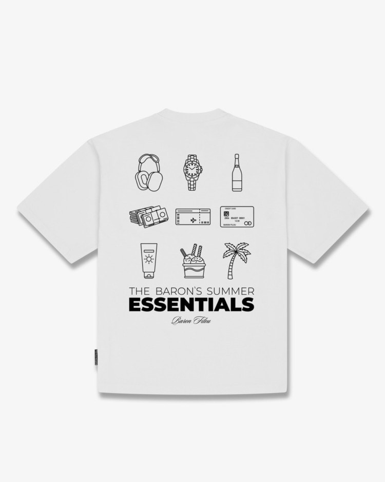 T-shirt oversize con backprint SUMMER ESSENTIALS