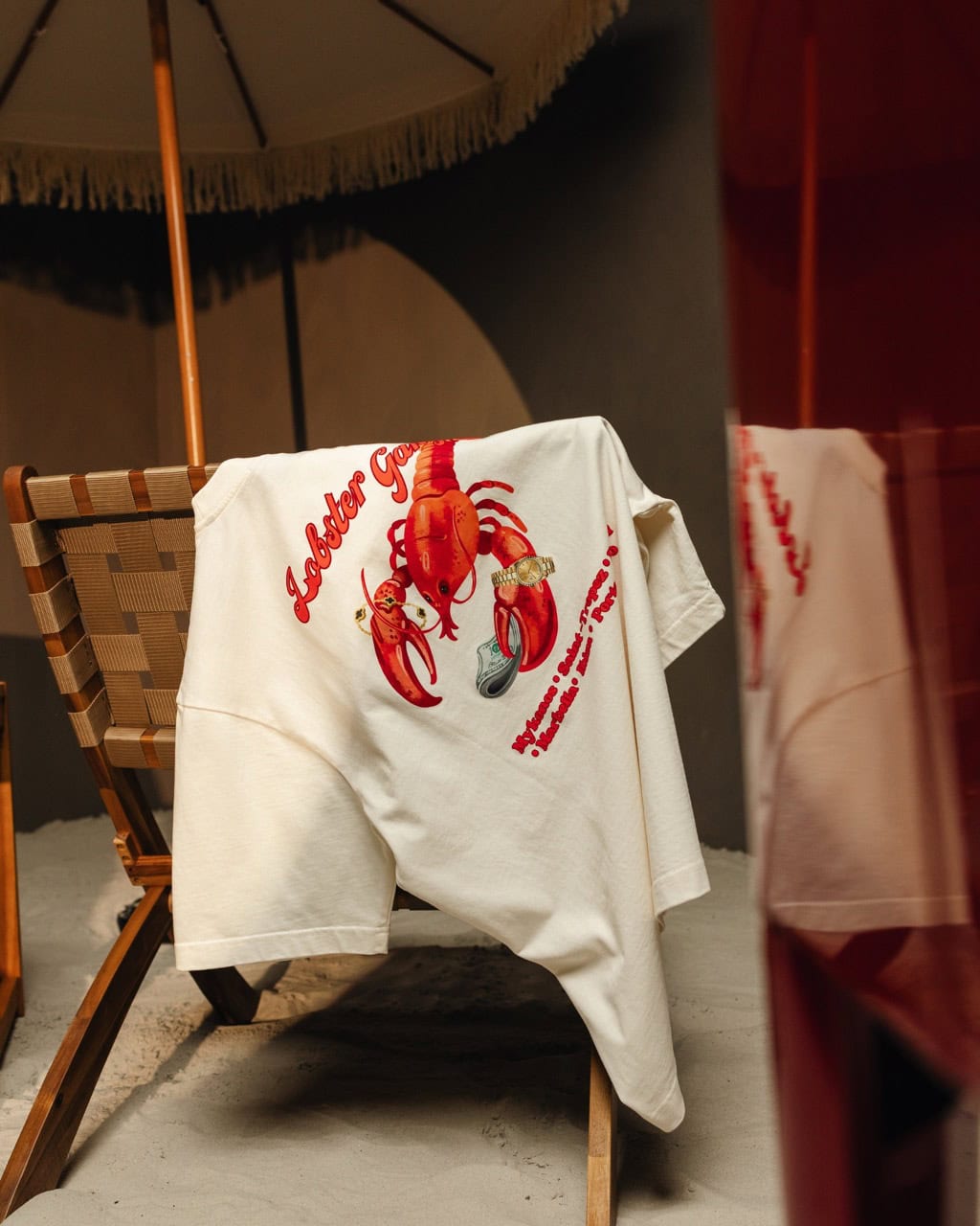 Camiseta oversize con backprint LOBSTER GANG