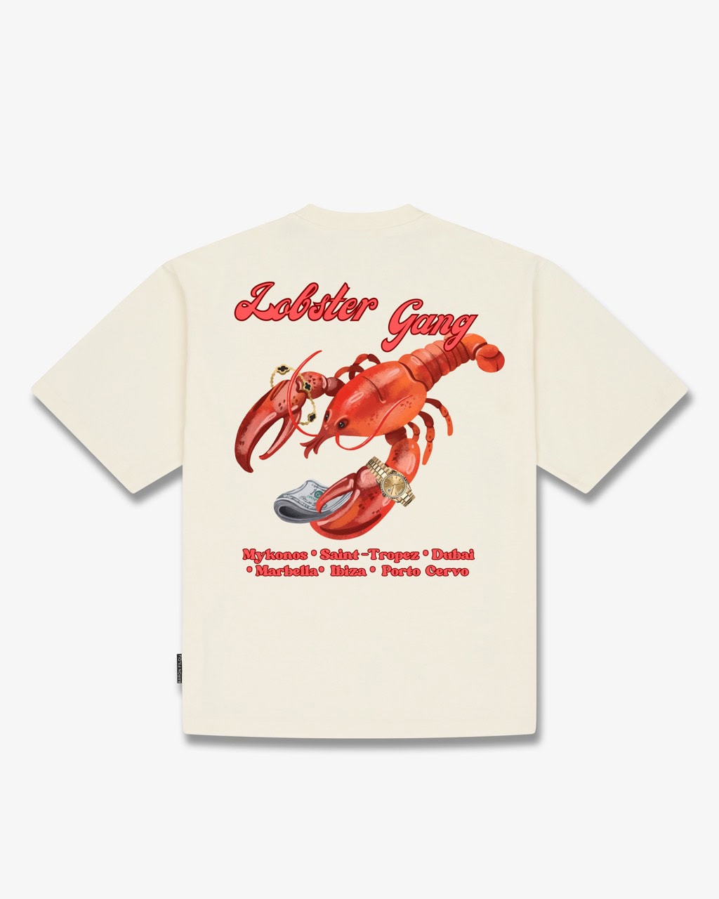 Camiseta oversize con backprint LOBSTER GANG