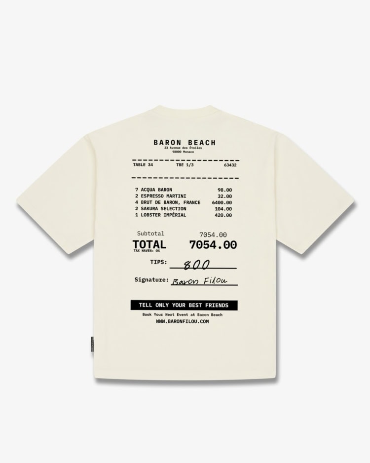 T-shirt oversize con stampa sul retro BARON BEACH BILL