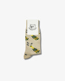 Gestrickte Socken Champagner