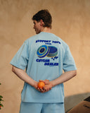 Oversized T-Shirt mit Rückendruck Kaviar-Händler
