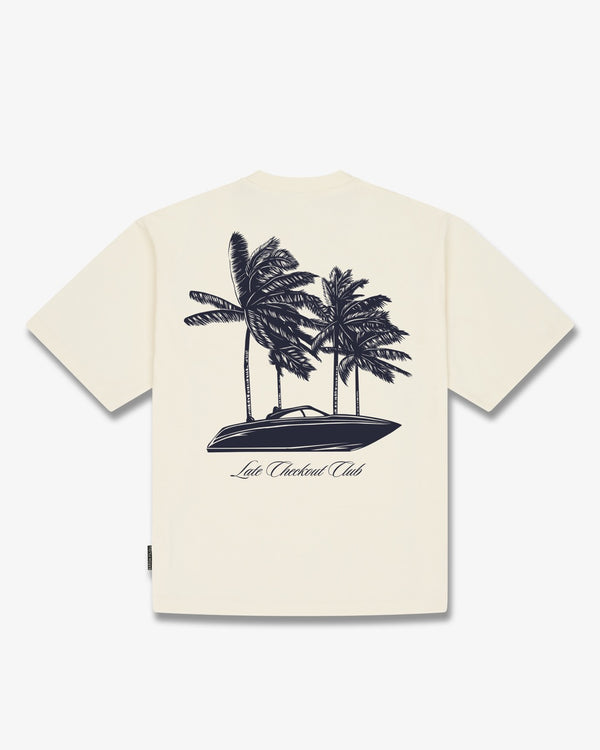 Übergroßes T-Shirt mit Rückendruck: Schnellboote