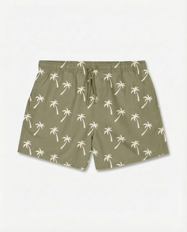 Badeshorts mit Palmenmuster